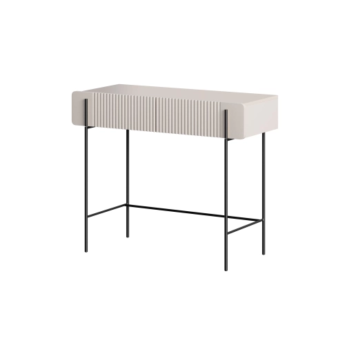 Toaletka Malmi 100 cm z szufladami - kaszmir / czarne nóżki